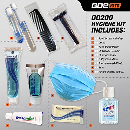 USA-Made Go2Kits Toiletry & PPE Kit (1 Pack)