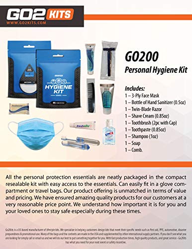 USA-Made Go2Kits Toiletry & PPE Kit (1 Pack)