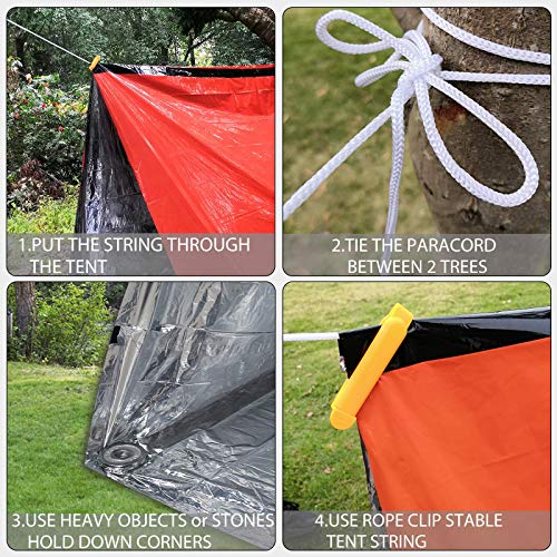 Emergency survival tents for outdoor activities - 2 pack