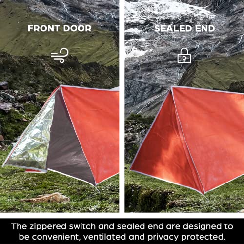 2-Person Emergency Shelter Tent - Reflective & Waterproof
