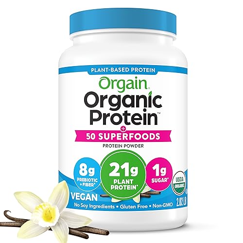 Orgain Vegan Protein Powder with 50 Superfoods, Vanilla