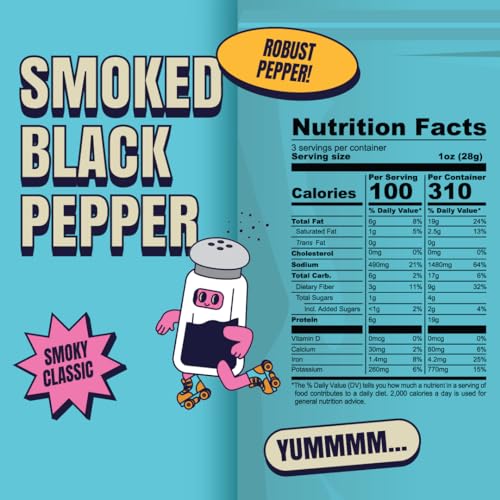 Bourbon Smoked Black Pepper Vegan Jerky, 2.5 oz