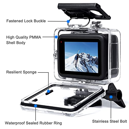 Waterproof Case for GoPro Hero 9-13