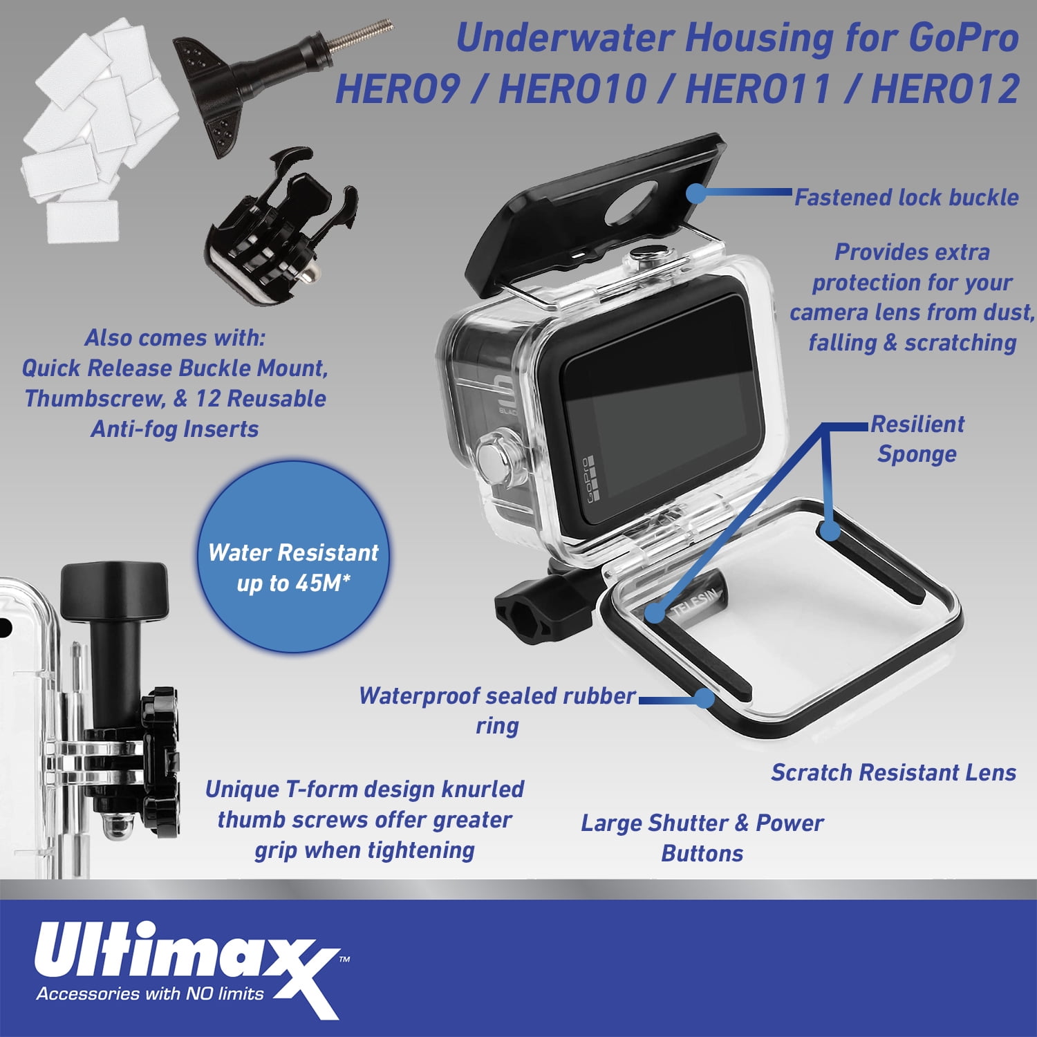 Ultimaxx GoPro Hero 12 Complete Accessory Bundle