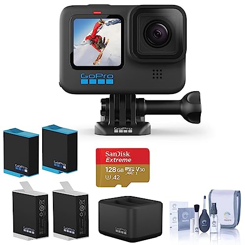 GoPro HERO10 - 4 Extra Battery, Charger, 128GB