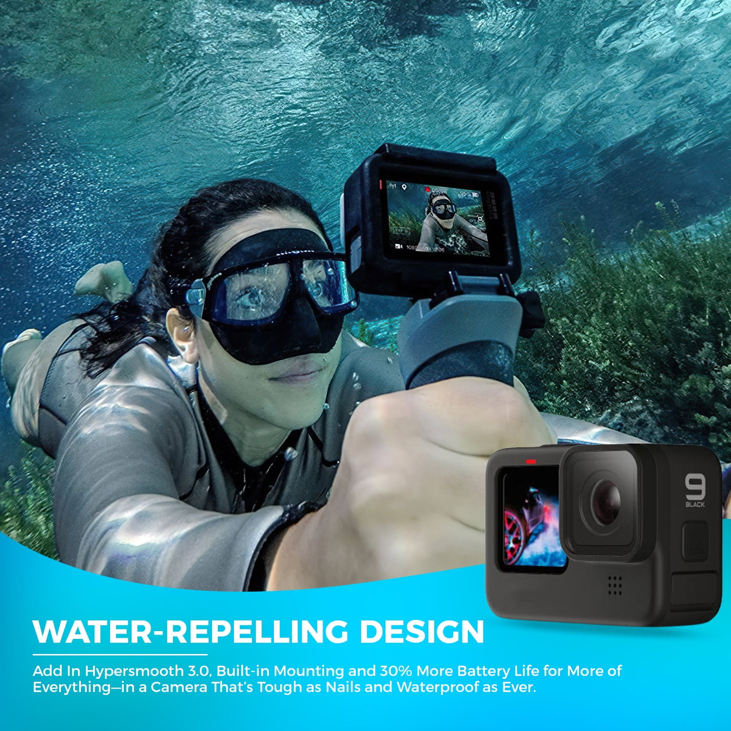 GoPro HERO9 - Waterproof Action Camera + 64GB Card