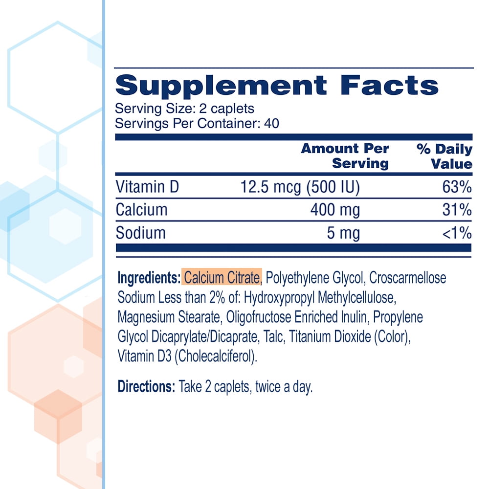 Highly soluble Citracal Petites with 400mg Calcium Citrate