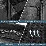 Luxury Leather Laptop Backpack for Men, Black