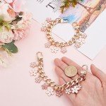 Gold Flower Charm Chain Strap for Handbags