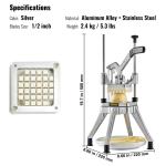 Coupe-Frites Professionnel VEVOR Multifonction 1,27 cm