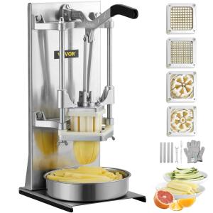 VEVOR Coupe-Frites Professionnel avec 4 Lames Inox
