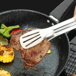 Pinces en acier inoxydable pour frites et grillades