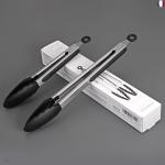 Pinces de Cuisine Silicone et Acier Hotec