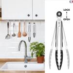 Pinces de Cuisine Silicone et Acier Hotec