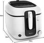 Friteuse à huile 2,2 L, cuve amovible antiadhésive