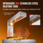 Chauffe-frites VEVOR 750 W en acier inoxydable