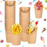 50 Pochettes Cornets à Frites en Kraft 14oz