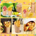 50 Pochettes Cornets à Frites en Kraft 14oz
