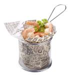 Panier à Frites Rond en Acier Inoxydable