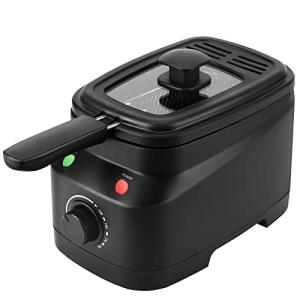 Mini Friteuse 1,5L, Facile à Nettoyer, Température Ajustable