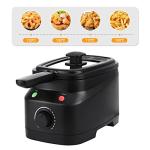 Mini Friteuse 1,5L, Facile à Nettoyer, Température Ajustable