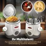 Friteuse 2en1 Clatronic avec 6 fourchettes