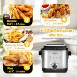 Fritteuse Aigostar 1,5L en inox avec filtre