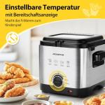 Fritteuse Aigostar 1,5L en inox avec filtre