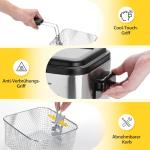 Fritteuse Aigostar 1,5L en inox avec filtre