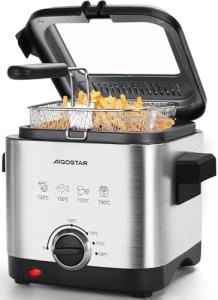 Fritteuse Aigostar 1,5L en inox avec filtre