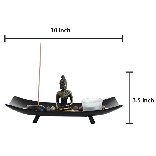 Zen Garden Buddha Statue Incense Burner Holder