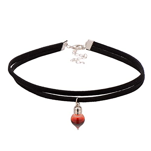 Vampire Blood Vial Double Layer Cord Choker Necklace
