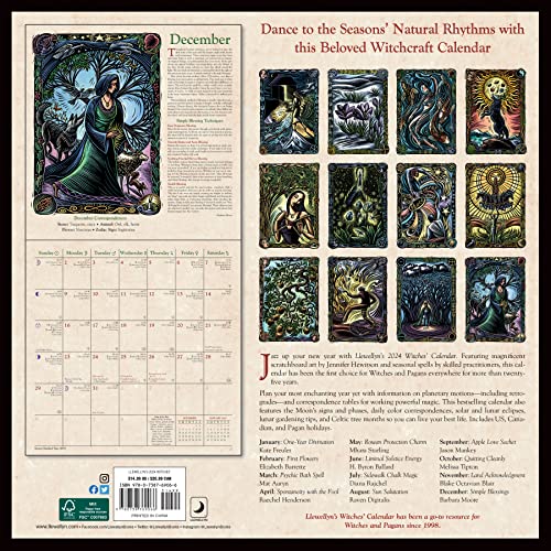 2024 Witches' Calendar by Llewellyn
