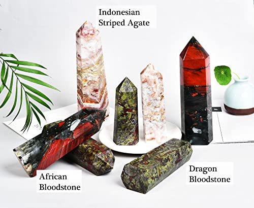 Large African Bloodstone Healing Crystal Wand
