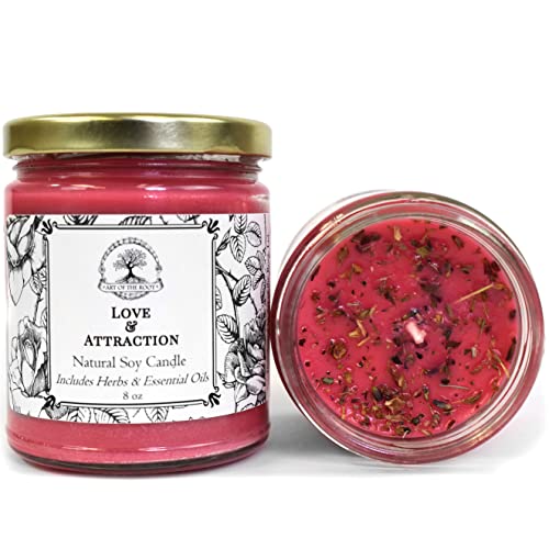 Love & Attraction 8 oz Soy Spell Candle Romance & Relationships Wiccan Pagan Hoodoo by Art of the Root, Ltd.