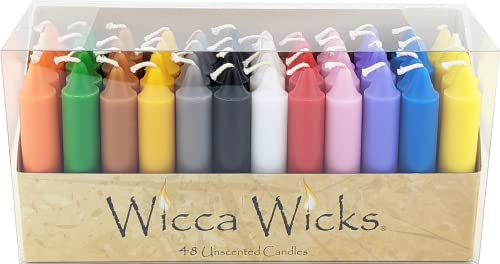 Wicca Wicks Colored Candles 48pk