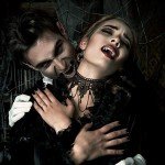 Gothic Vampire Costume Jewelry Set with Fangs