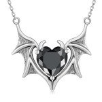 Gothic Bat Necklace in 925 Sterling Silver