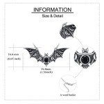 Bat Pendant Necklace in Sterling Silver for Halloween