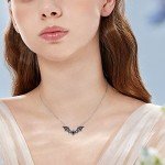 Bat Pendant Necklace in Sterling Silver for Halloween