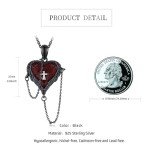 Angel Wing Necklace - 925 Silver Gothic Pendant