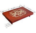 Engraved Wooden Altar Table for Witchcraft Practices