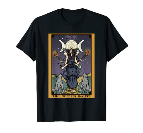 Goddess Hecate Tarot Card Triple Moon Wiccan Pagan Witch T-Shirt