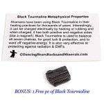 Dancing Bear Selenite Wand with Black Tourmaline