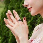 Blue Sandstone Sterling Silver Engagement Ring