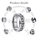 Gothic Demon Skull Ring in Sterling Silver