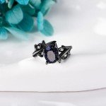 Blue Sandstone Sterling Silver Engagement Ring