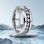 Gothic Demon Skull Ring in Sterling Silver
