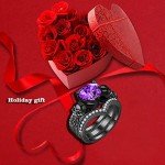 Gothic Skull & Flower Ring Set for Women