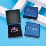 Gothic Skull & Flower Ring Set for Women